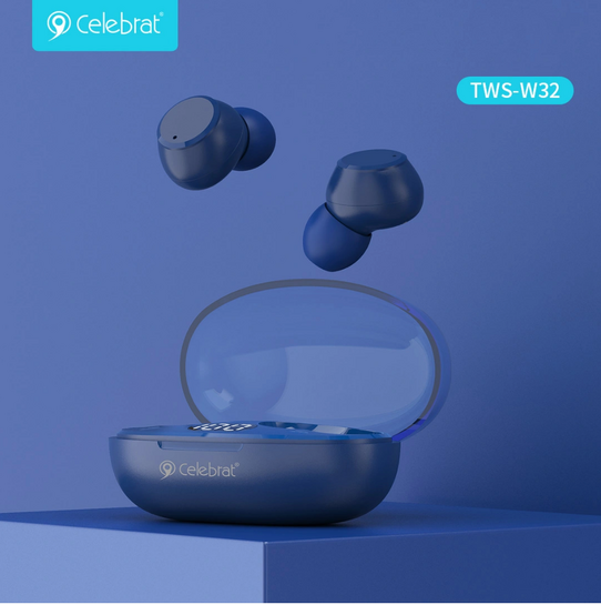 AUDIFONO BLUETOOTH CELEBRAT REF: TWS-W32 BLUE
