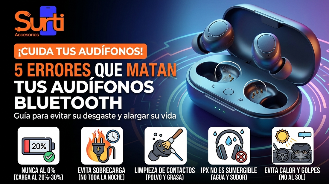 Audífonos Bluetooth: Los Errores que Reducen su Vida Útil y Cómo Evitarlos
