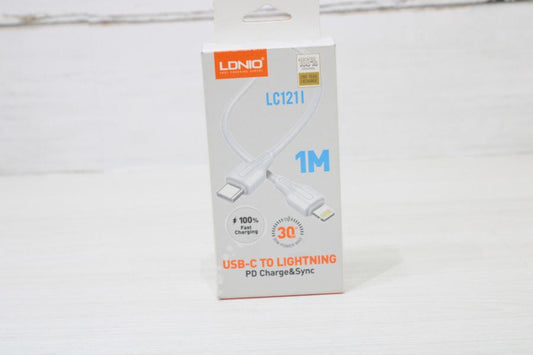 CABLE USB LDNIO LS121I USB-C LIGHTNING 30W 1M