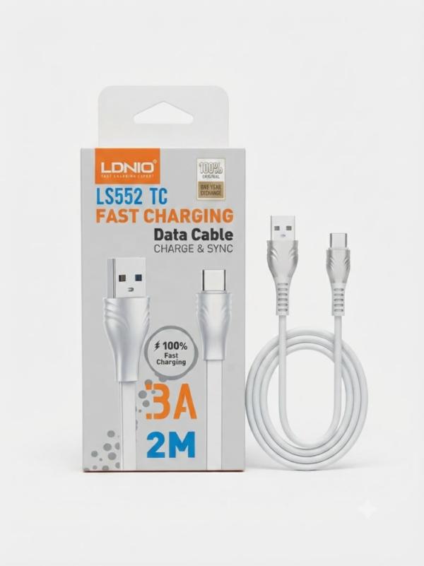 CABLE USB 3A 2MTS LDNIO REF: LS552 TC