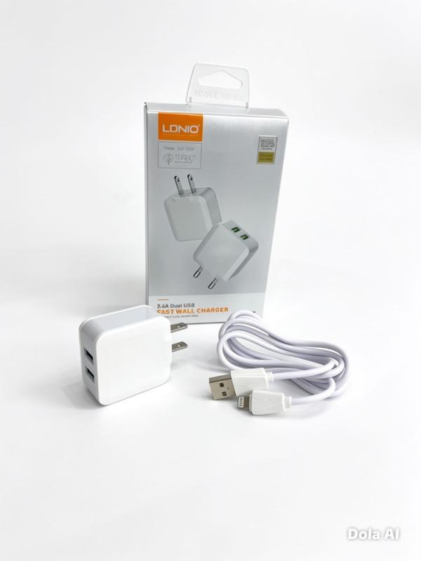 CARGADOR CASA 2USB LDNIO 2.4A 12W REF: A2201