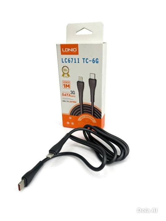 CABLE USB LDNIO LC671I USB-C LIGHTNING 30W 1M