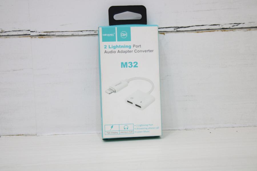 ADAPTADOR AUDIO Y CARGA LIGHTNING REF QH-M32
