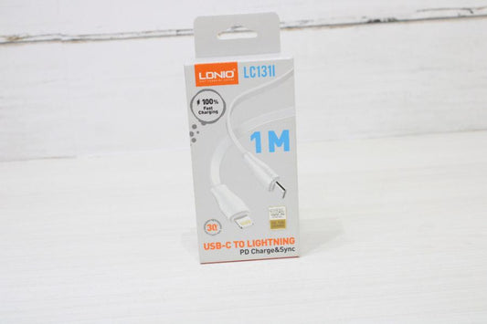 CABLE USB LDNIO LS131I USB-C LIGHTNING 30W 1M