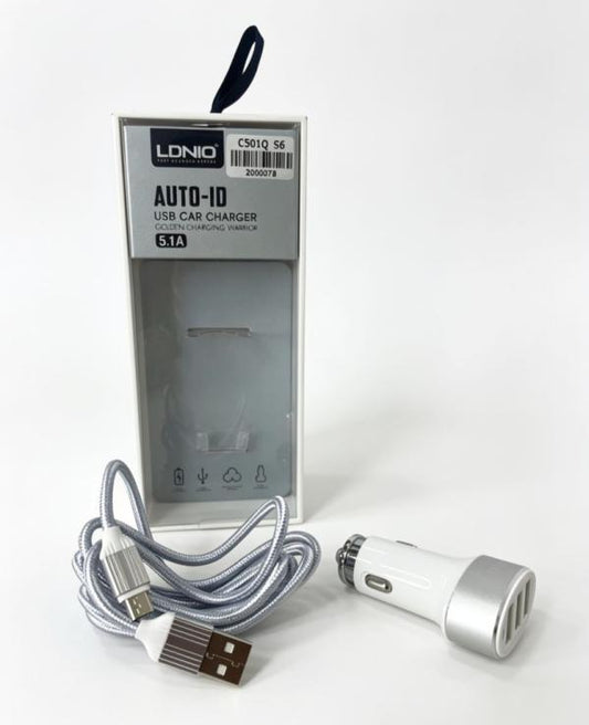 CARGADOR CARRO LDNIO 5.1A REF C501Q S6