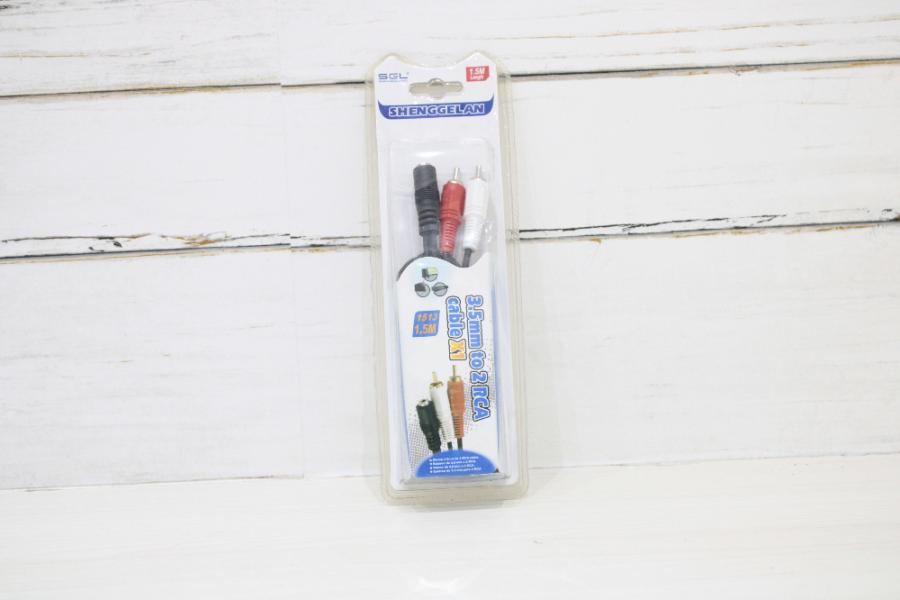 CABLE RCA MACHO A 3.5MM HEMBRA 1.5MT REF 1513