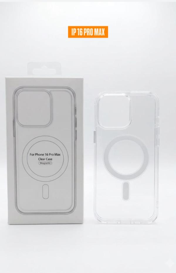 ESTUCHE TRANSPARENTE MAGSAFE IPHONE 16 PRO MAX