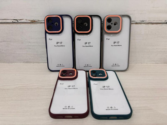 ESTUCHE TRANSPARENTE COLOR IPHONE 17