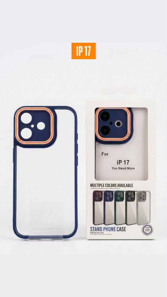 ESTUCHE TRANSPARENTE COLOR IPHONE 17