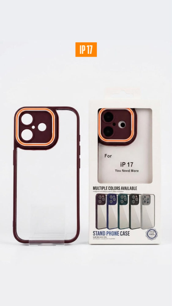 ESTUCHE TRANSPARENTE COLOR IPHONE 17