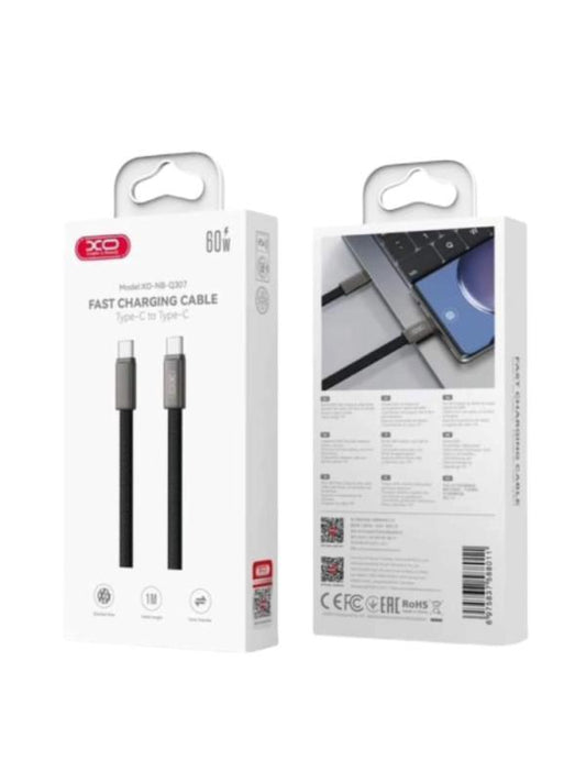 CABLE XO USB-C 60W Q307 NEGRO