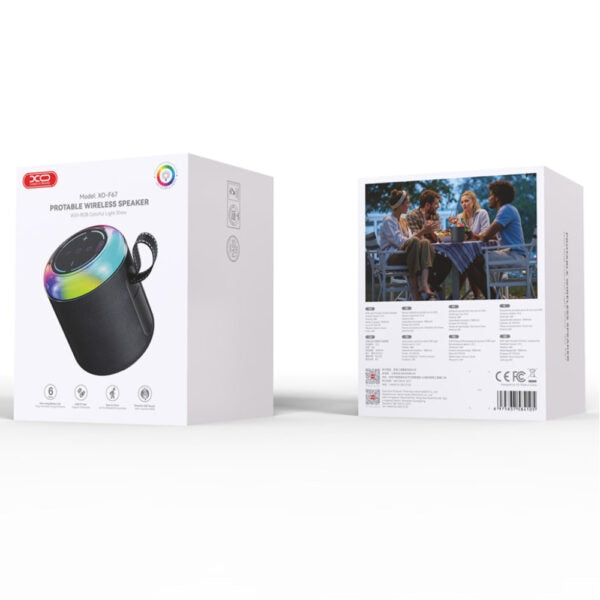 PARLANTE BLUETOOTH XO F67 CON LED NEGRO