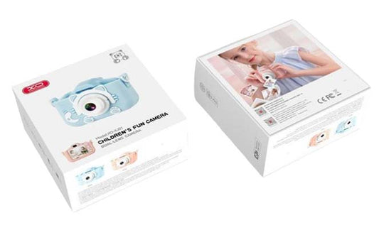 CAMARA NIÑA XO XJ01 DOBLE LENTE SILICON ROSADO