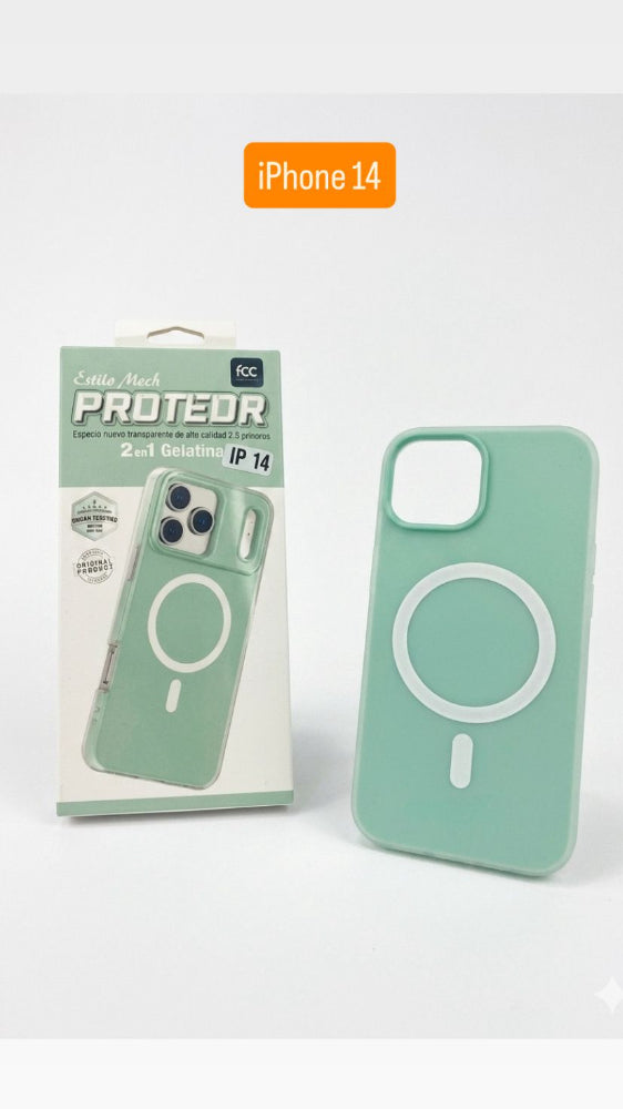 ESTUCHE MAGSAFE 2EN1 SILICONA FCC IPHONE IP14