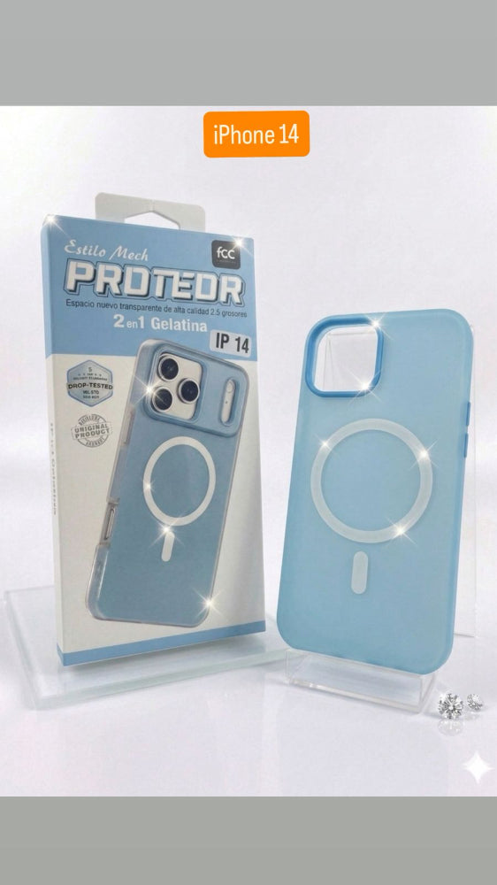 ESTUCHE MAGSAFE 2EN1 SILICONA FCC IPHONE IP14