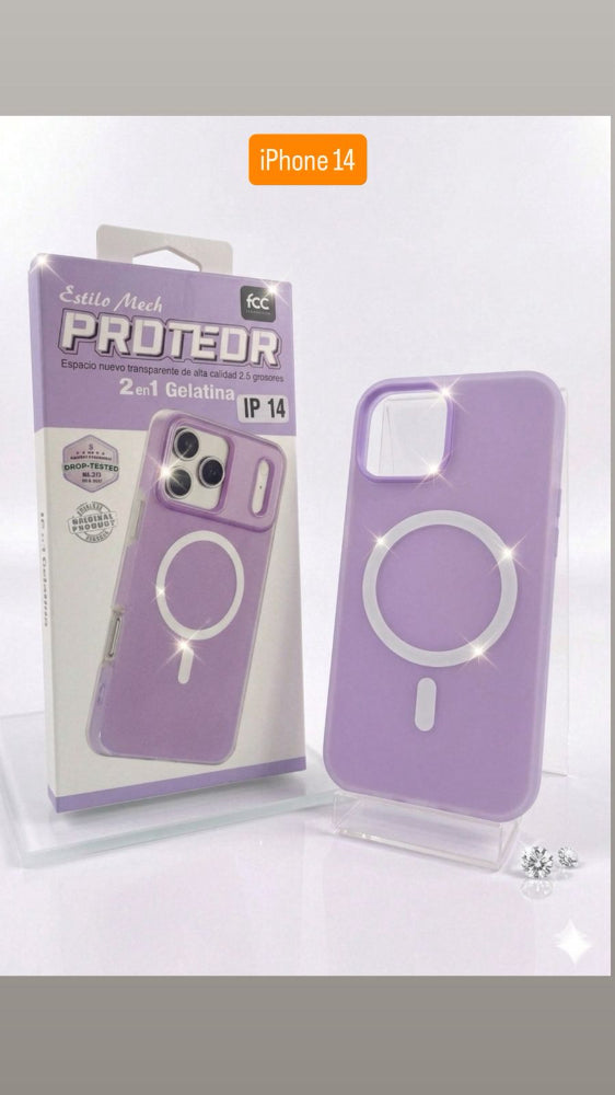 ESTUCHE MAGSAFE 2EN1 SILICONA FCC IPHONE IP14