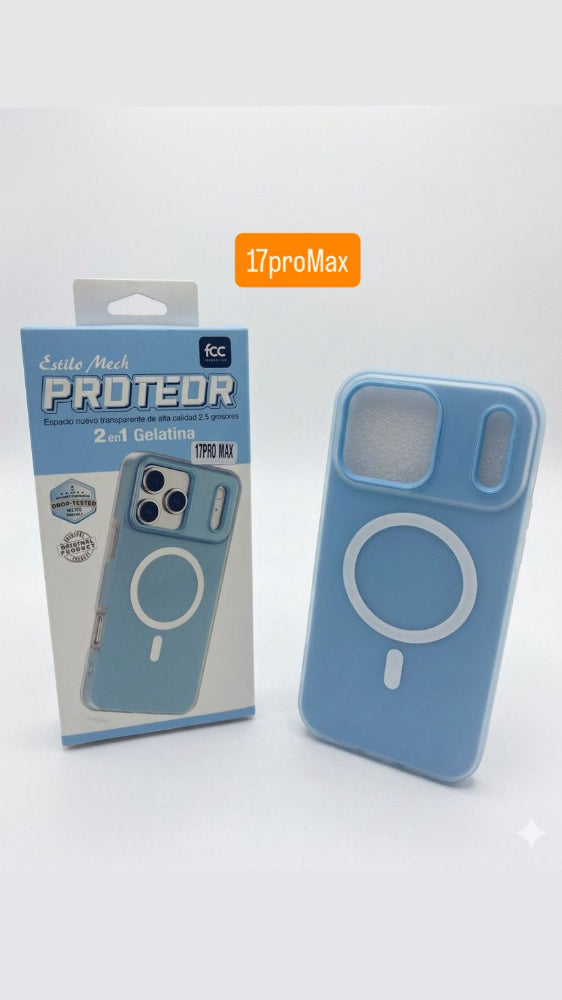 ESTUCHE MAGSAFE 2EN1 SILICONA FCC IPHONE IP17PROMAX
