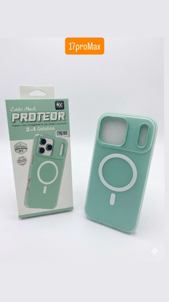 ESTUCHE MAGSAFE 2EN1 SILICONA FCC IPHONE IP17PROMAX