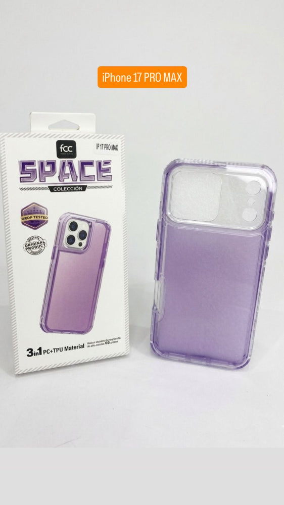 ESTUCHE SPACE FCC COLOR 3EN1 IPHONE IP17PROMAX