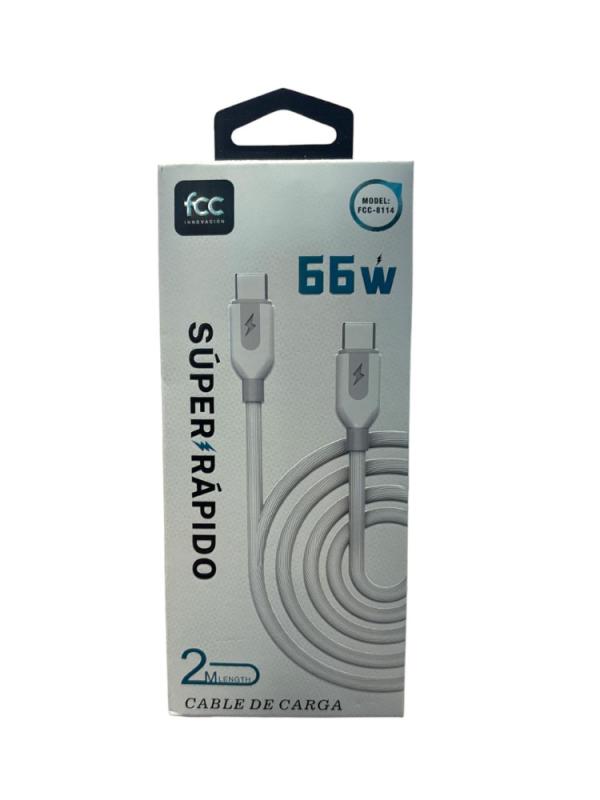 CABLE FCC TIPO C A TIPO C 66W 2M 8114