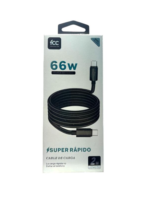 CABLE FCC TIPO C A TIPO C 66W 2M 8113