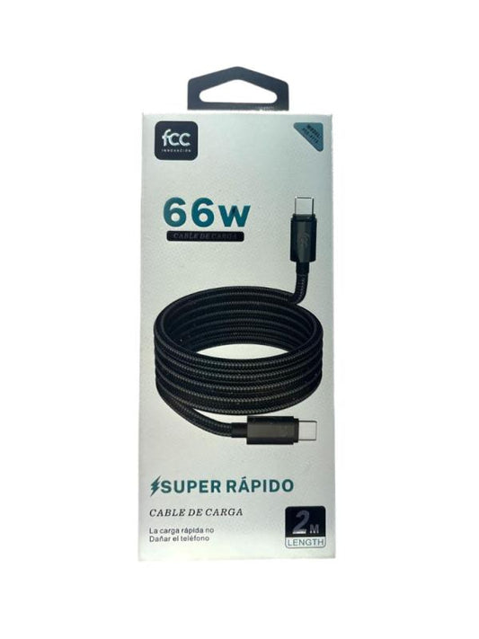 CABLE FCC TIPO C A TIPO C 66W 2M 8113