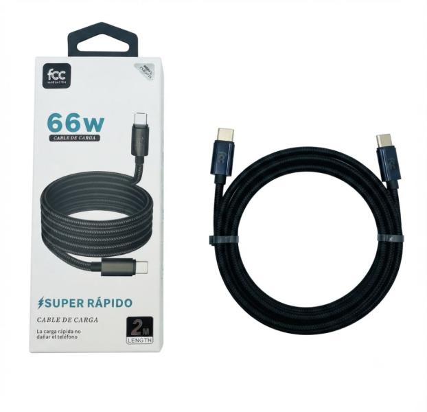 CABLE FCC TIPO C A TIPO C 66W 2M 8113