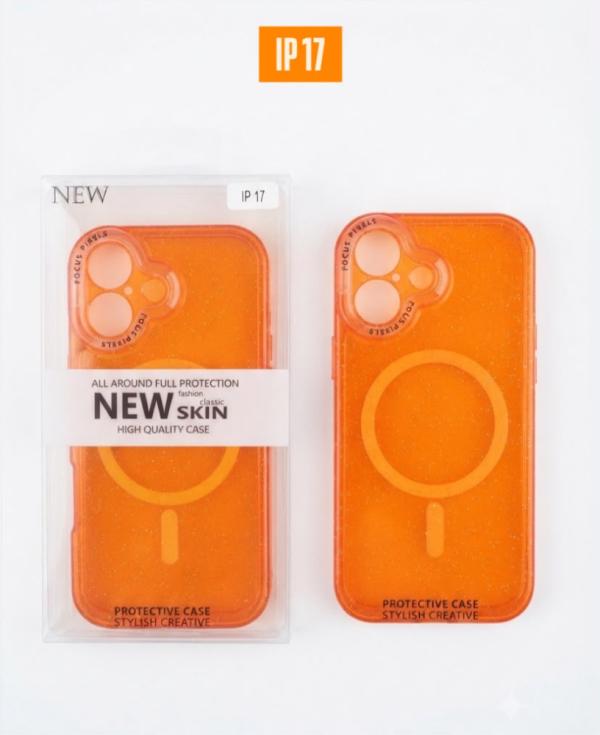 ESTUCHE DISEÑO ESCARCHA  IPHONE 17