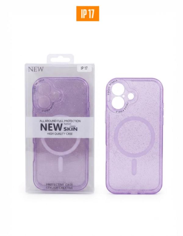 ESTUCHE DISEÑO ESCARCHA  IPHONE 17
