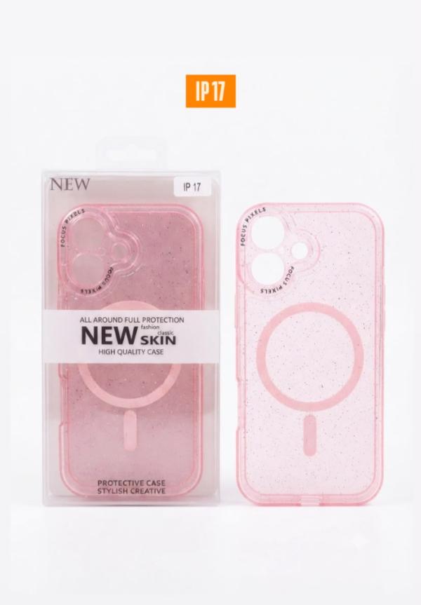 ESTUCHE DISEÑO ESCARCHA  IPHONE 17