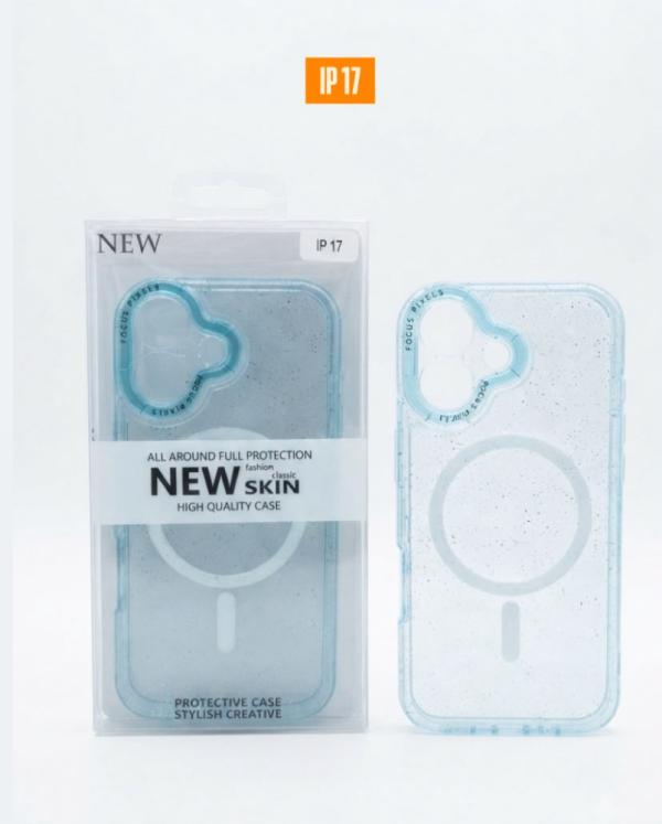 ESTUCHE DISEÑO ESCARCHA  IPHONE 17