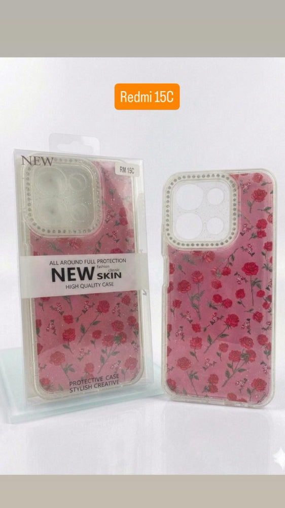 ESTUCHE DISEÑO ESCARCHA REDMI 15C