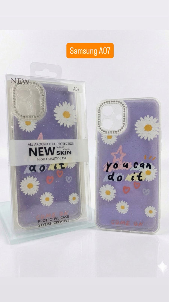 ESTUCHE DISEÑO ESCARCHA SAMSUNG A07