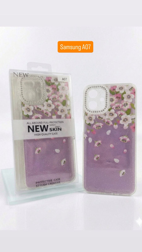 ESTUCHE DISEÑO ESCARCHA SAMSUNG A07