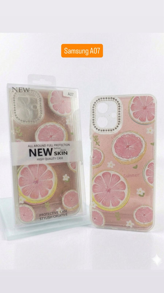 ESTUCHE DISEÑO ESCARCHA SAMSUNG A07