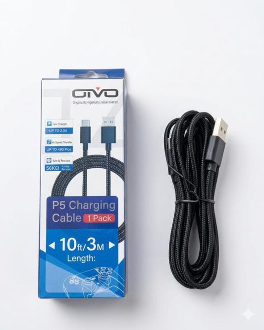 CABLE PS5 DOBE USB C 3M CON LUZ  TY-0803