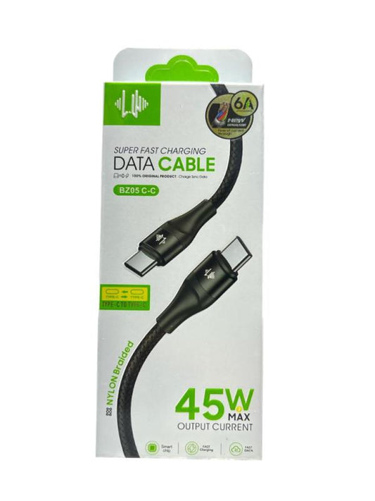 CABLE SUPERCOOL USB TIPO C A TIPO C 45W BZ-05