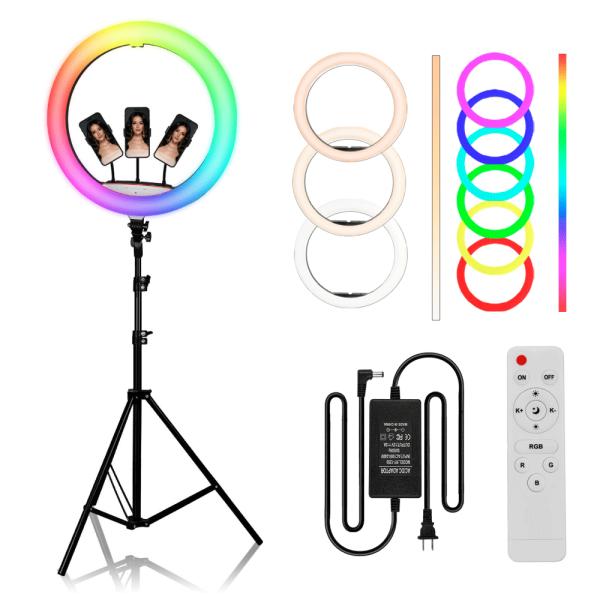 ARO DE LUZ LED 56CM MJ56 RGB COLORES