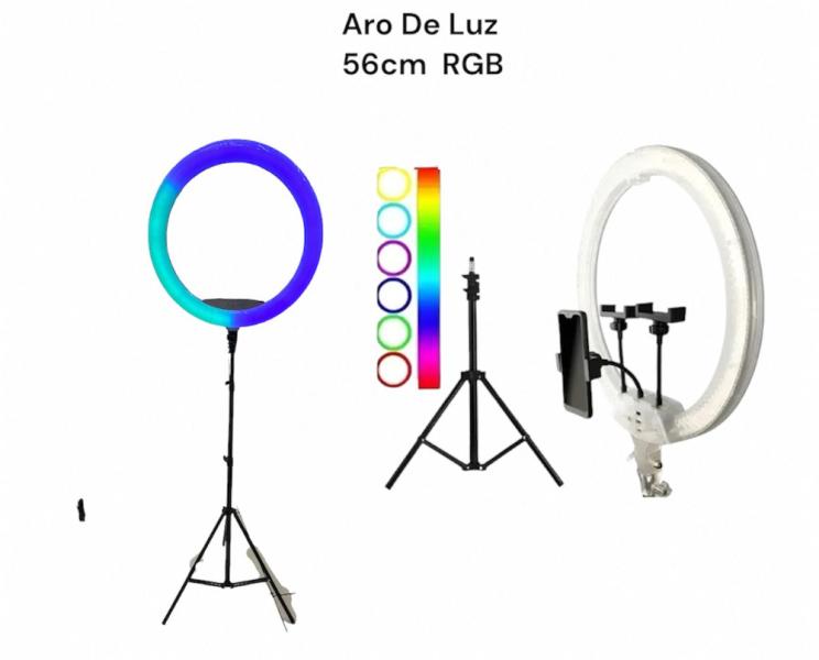 ARO DE LUZ LED 3D 56CM RGB COLORES
