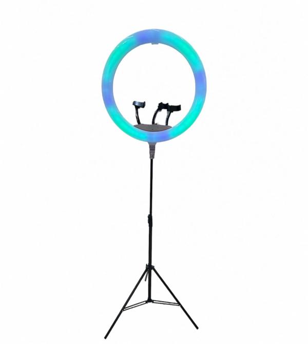 ARO DE LUZ LED 3D 56CM RGB COLORES