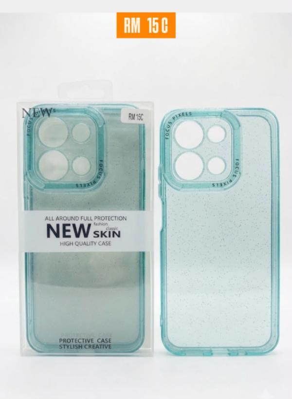 ESTUCHE DISEÑO ESCARCHA REDMI 15C