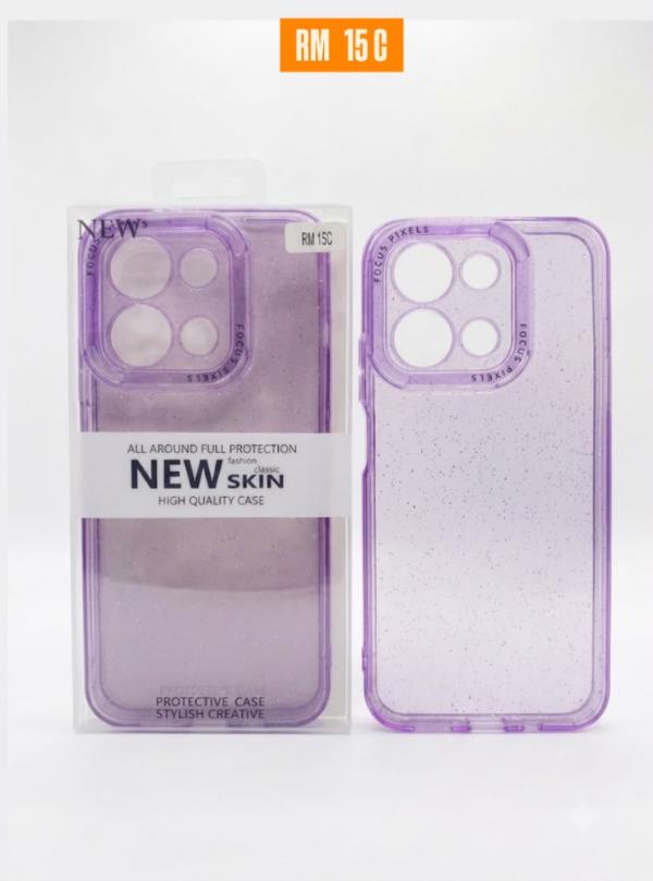 ESTUCHE DISEÑO ESCARCHA REDMI 15C