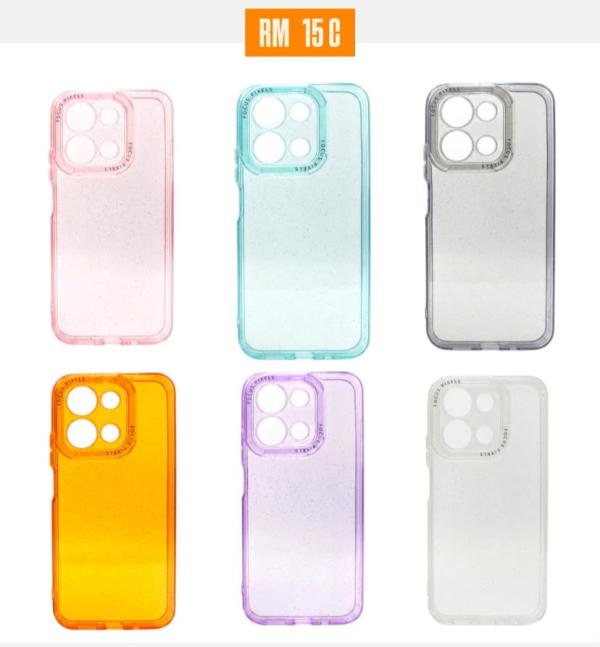 ESTUCHE DISEÑO ESCARCHA REDMI 15C