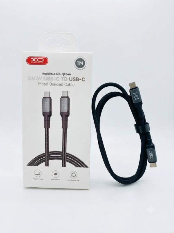 CABLE XO USB-C 240W IP 15 NB-Q264A NEGRO