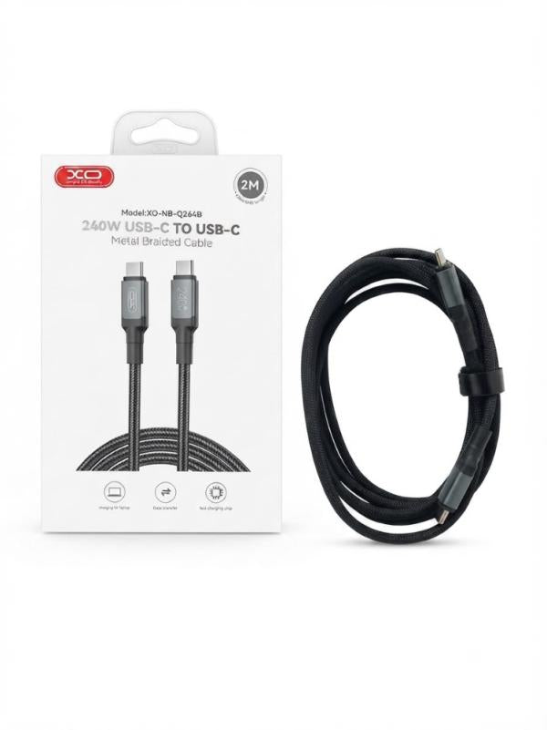 CABLE XO USB-C 240W IP 15 NB-Q264B NEGRO