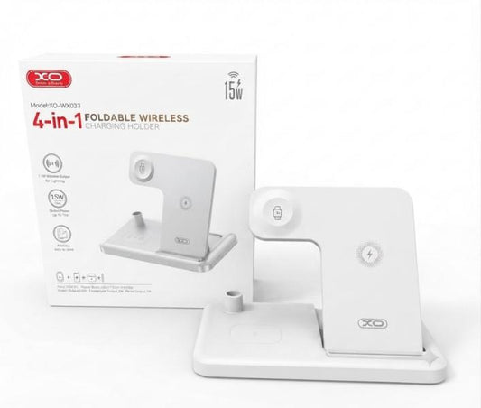 HOLDER CARGADOR 4 EN 1 XO WX033 BLANCO