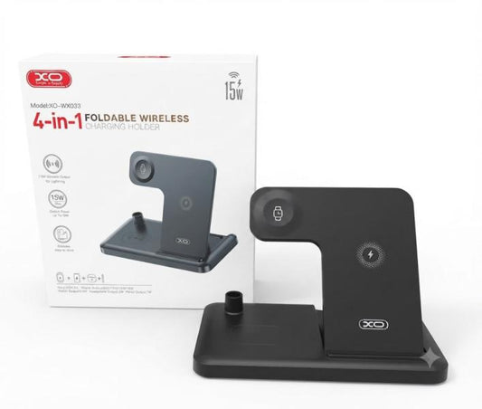HOLDER CARGADOR 4 EN 1 XO WX033 NEGRO