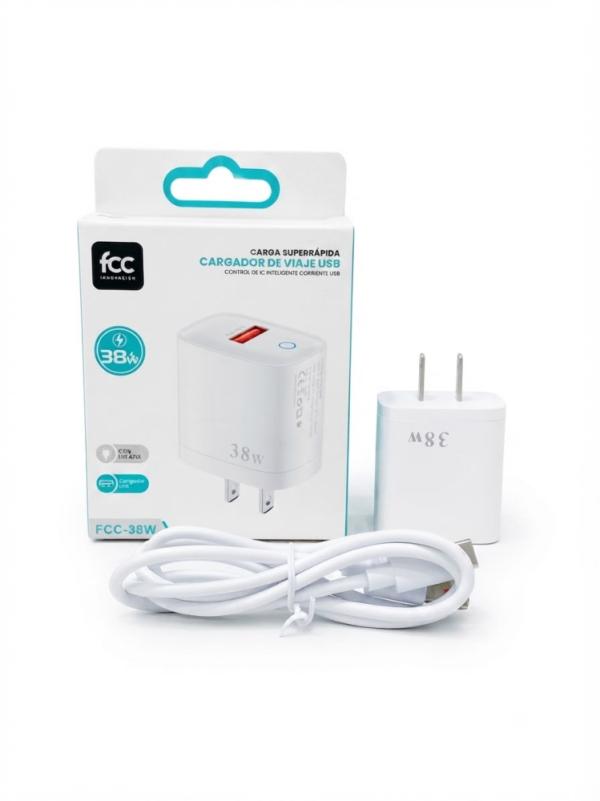 ADAPTADOR CASA 38W TIPO C FCC 38W