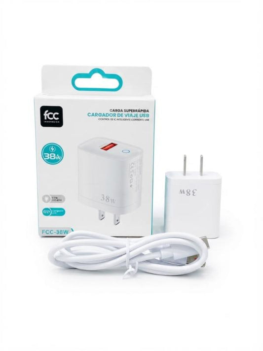 ADAPTADOR CASA 38W TIPO C FCC 38W