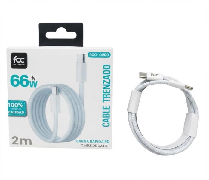 CABLE FCC TIPO C A TIPO C 66W 2M FCC C200